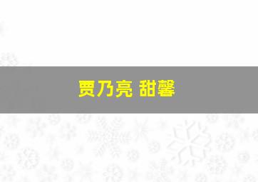 贾乃亮 甜馨